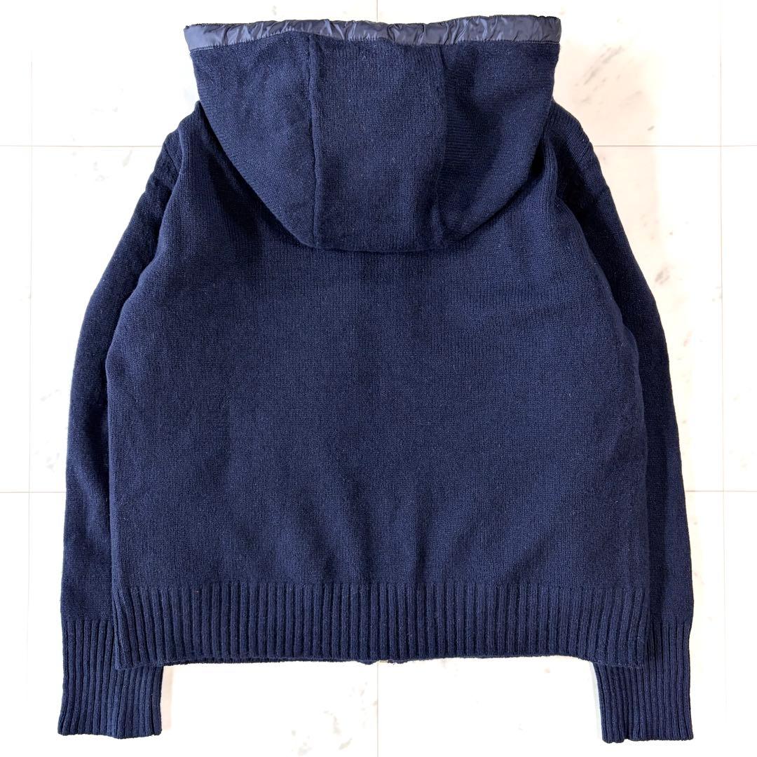 美品 マッキントッシュフィロソフィー 異素材切替 中綿ジャケット ニットパーカー