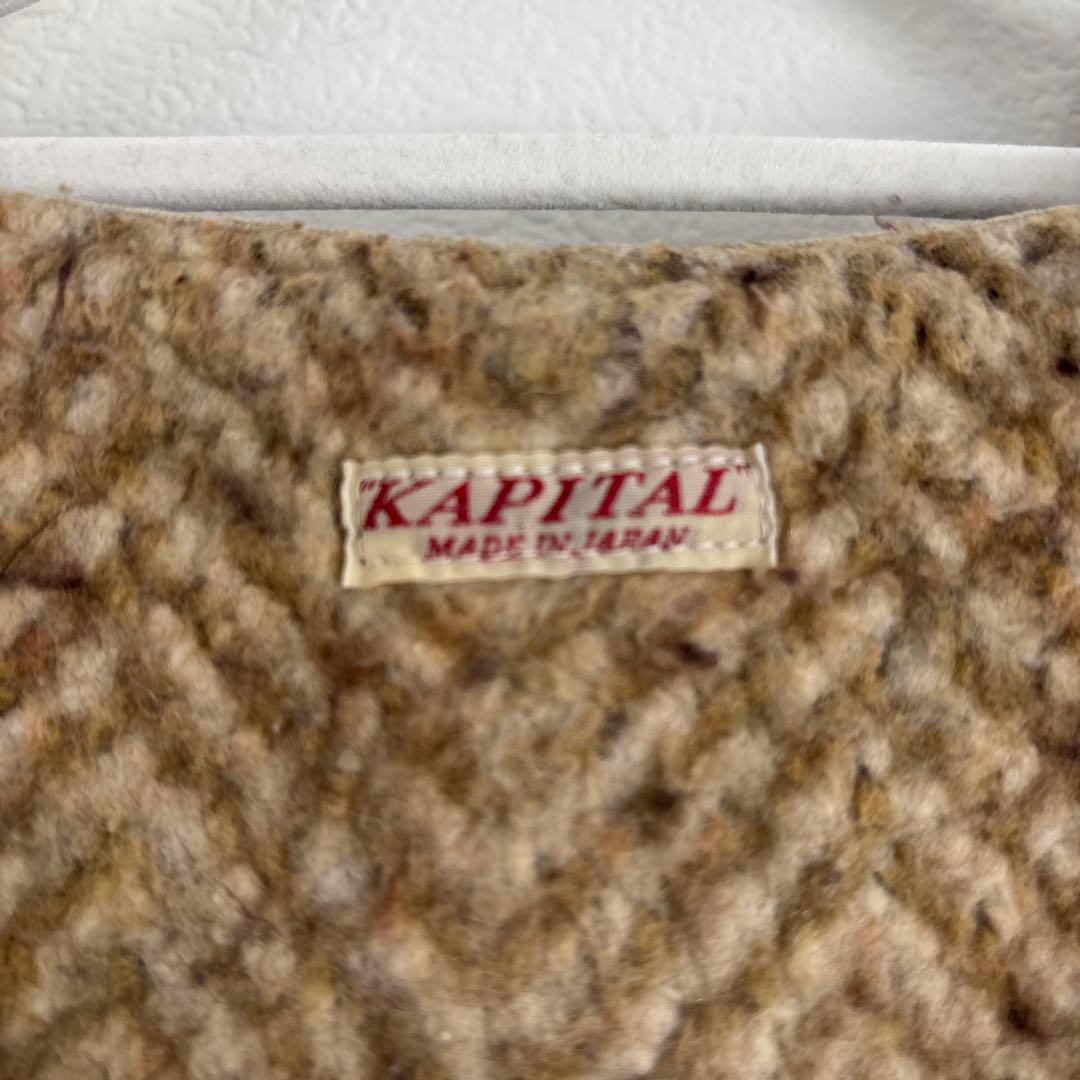 オリーブグリーン ツイードベスト