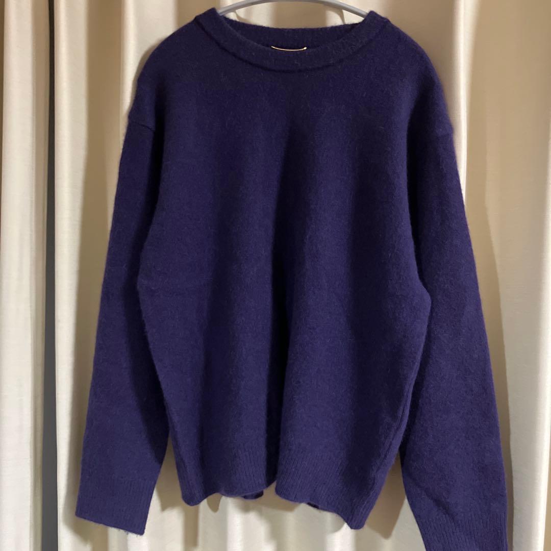 ドゥーズィエムクラス フォックス混shaggy ニット　パープル