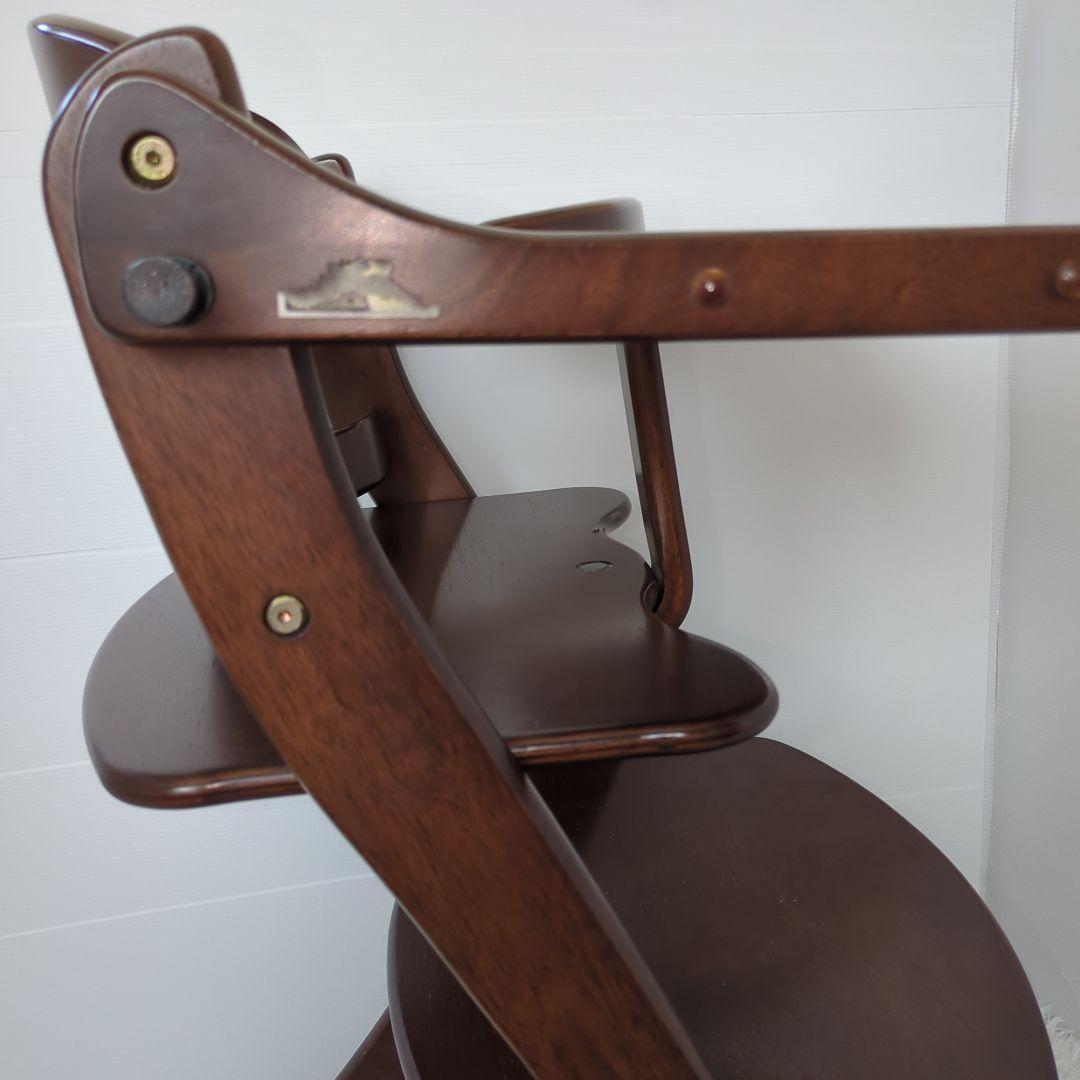 【美品 】大和屋 すくすくハイチェアテーブル＆ガード付き ブラウン