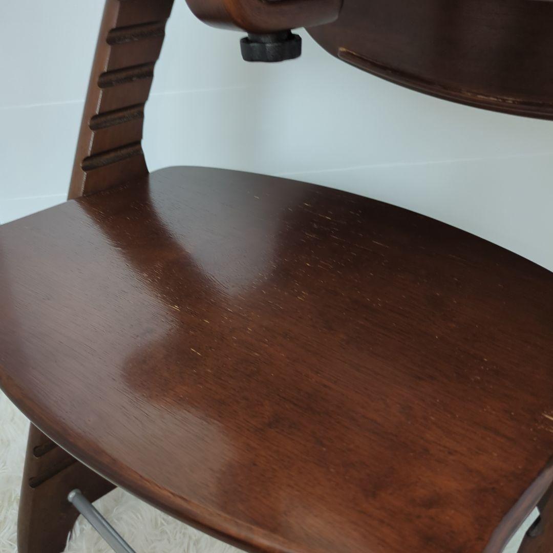 【美品 】大和屋 すくすくハイチェアテーブル＆ガード付き ブラウン