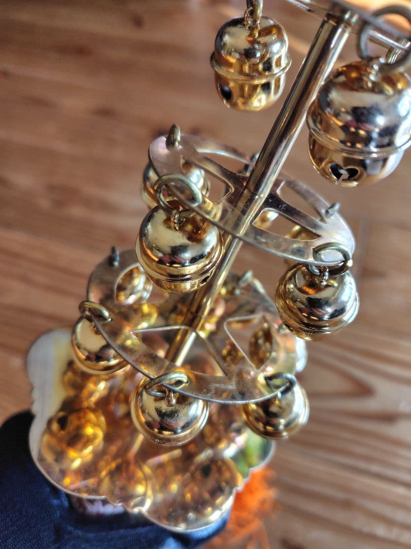 日本舞踊 鈴付き楽器 オレンジ