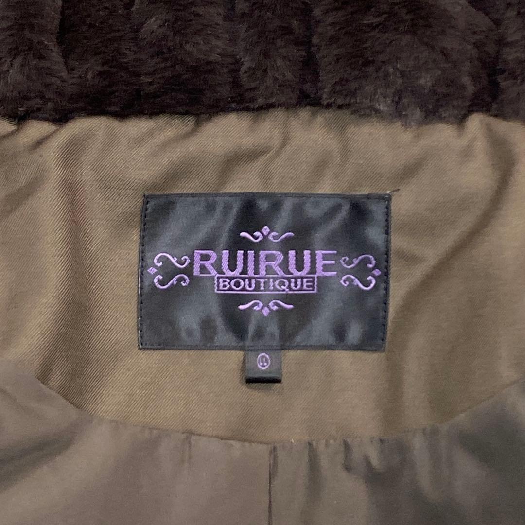 極美品 oggi掲載 ルイルエブティック ファー　ダウンコート 大きいサイズLL