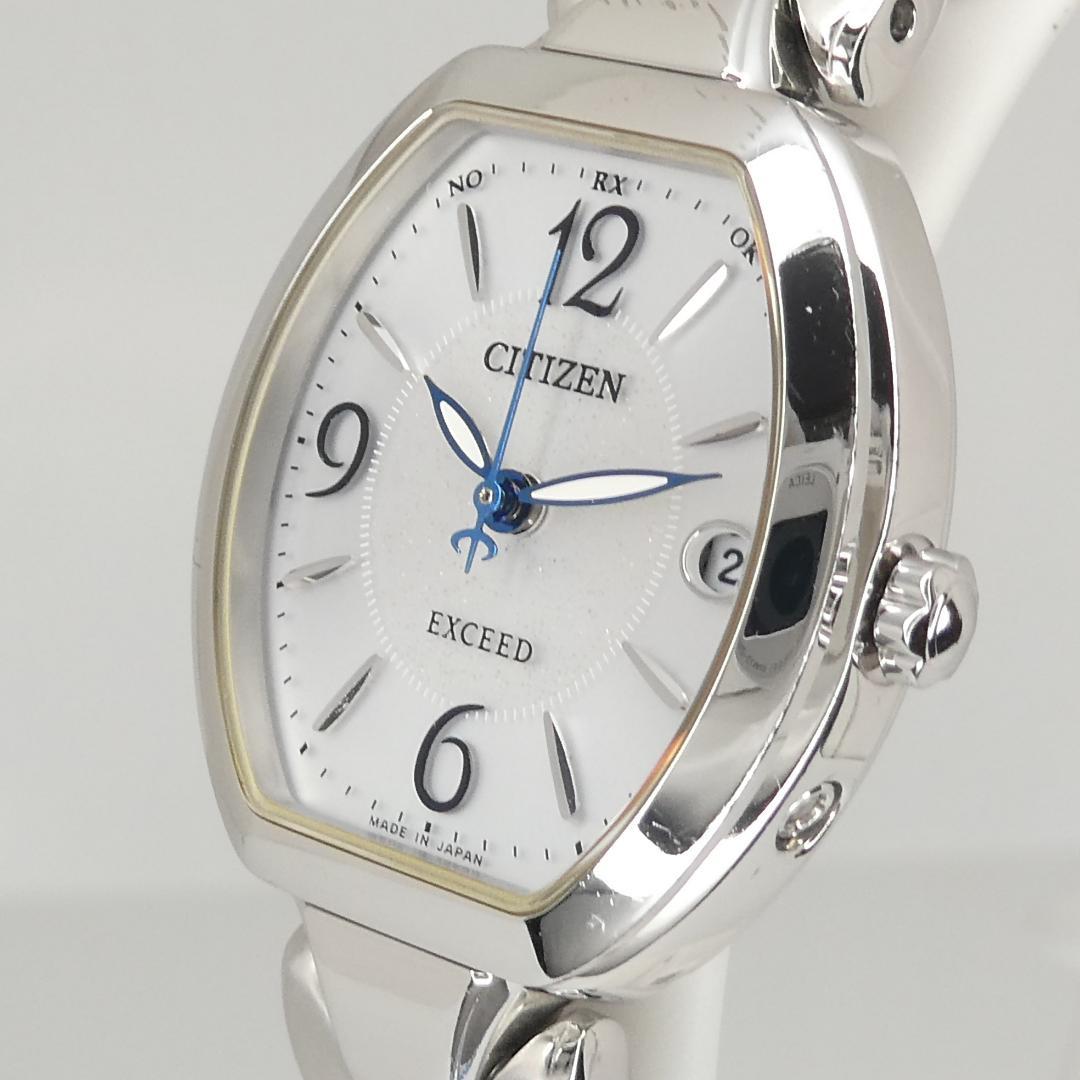 ✴美品稼働品 シチズン エクシード 電波ソーラー チタン トノー 15.5cm