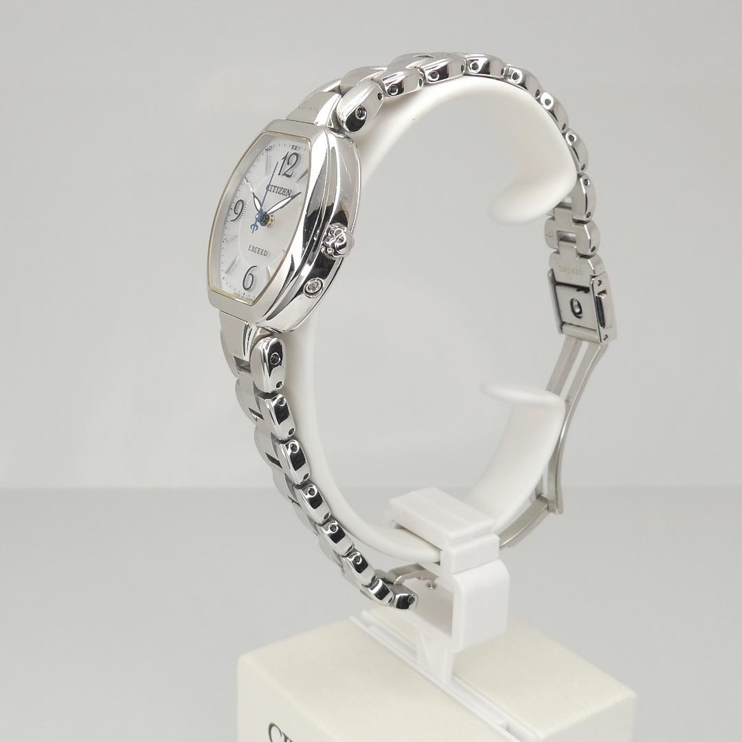 ✴美品稼働品 シチズン エクシード 電波ソーラー チタン トノー 15.5cm