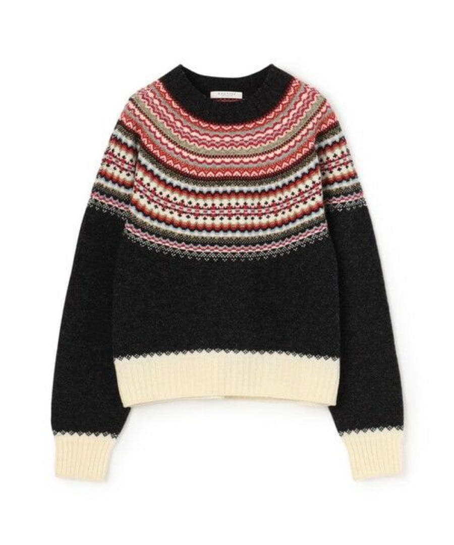 MACPHEE マカフィー ホールガーメントジャカード クルーネックプルオーバー