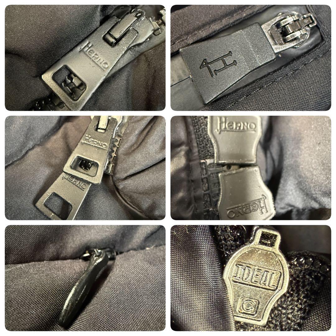 HERNO ラミナー ゴアテックス Aシェイプ フレア ダウンコート 48 黒