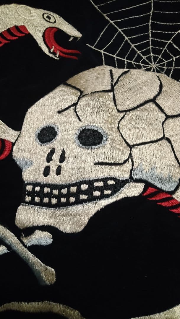 テイラー東洋　スカジャン　サイズL 　スカル　日本地図　M品番