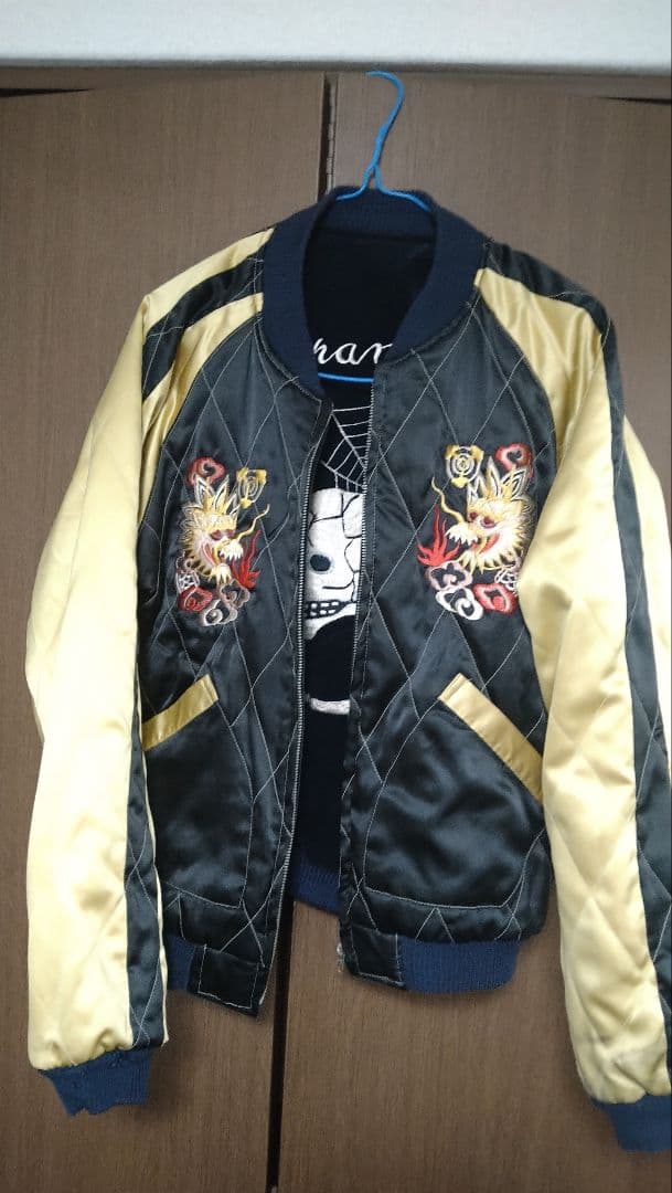 テイラー東洋　スカジャン　サイズL 　スカル　日本地図　M品番