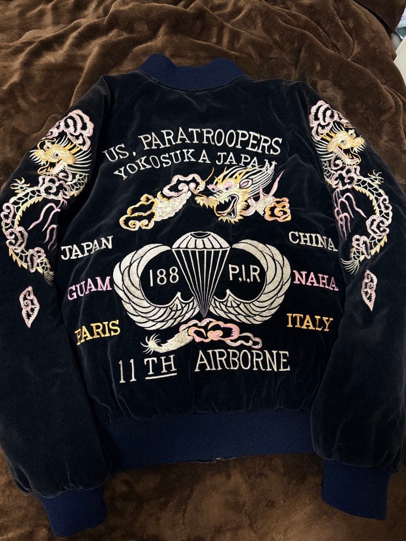 TATTOO JAKE USA 別珍 龍 日本限定 スカジャン vintage