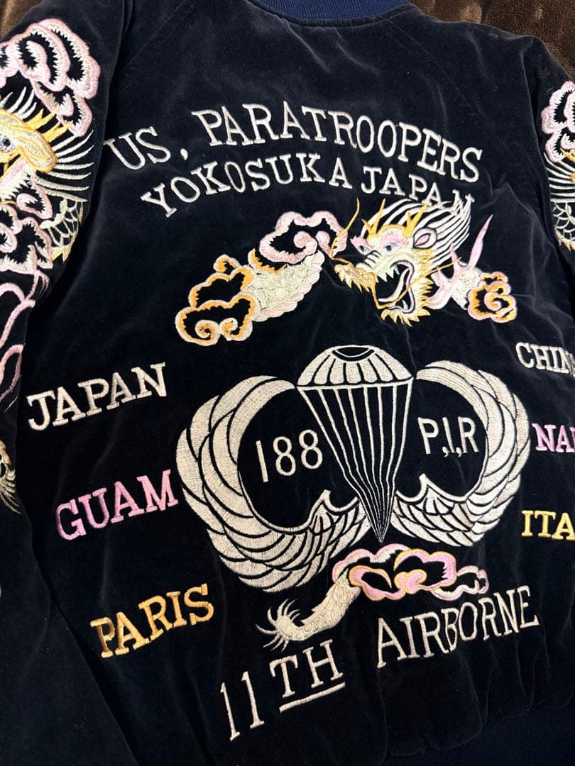 TATTOO JAKE USA 別珍 龍 日本限定 スカジャン vintage