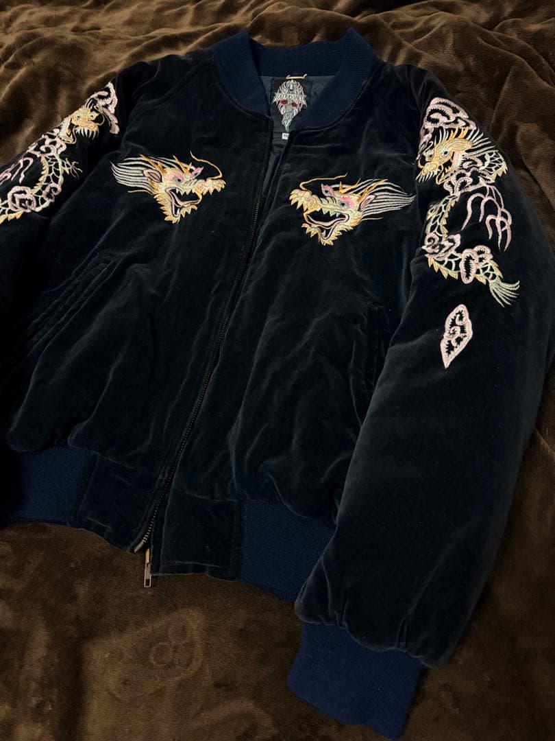 TATTOO JAKE USA 別珍 龍 日本限定 スカジャン vintage