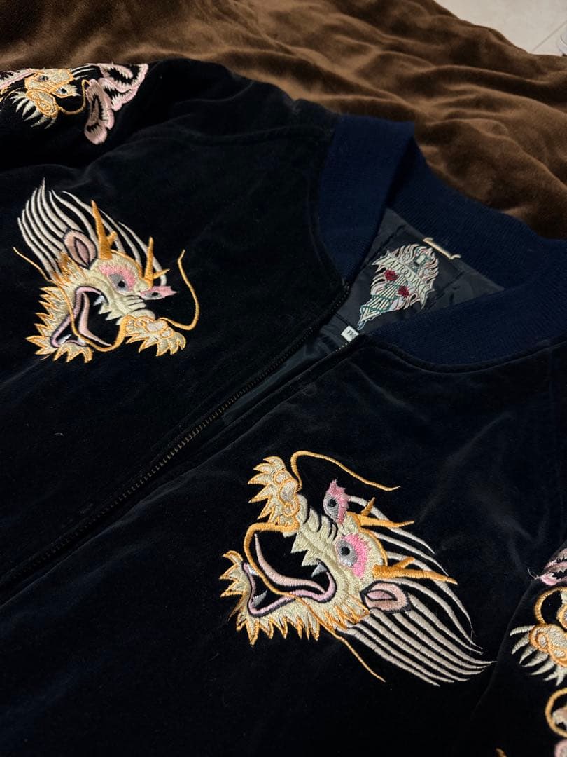 TATTOO JAKE USA 別珍 龍 日本限定 スカジャン vintage