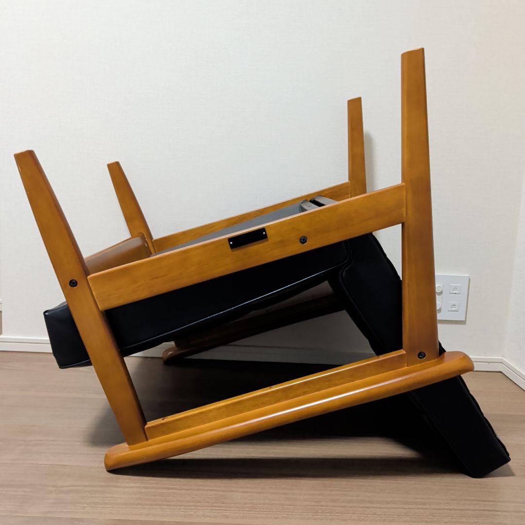 ※送料込み※美品【カリモク60】 Kチェア ソファ 1人掛け ブラック 合成皮革