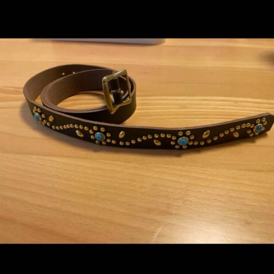 スタッズ　ナローベルト　HTC CALEE ウルフズヘッド