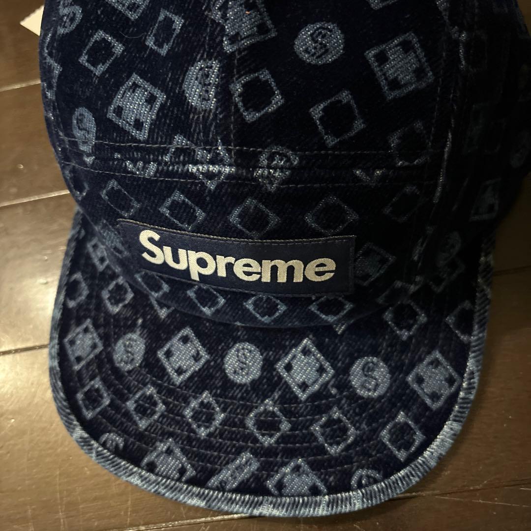 Supreme ネイビー コーデュロイキャップCampCap Blue 24AW