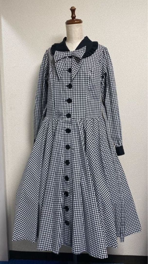 【タイムセール】フィジカルドロップ ロングスリーブレトロワンピース