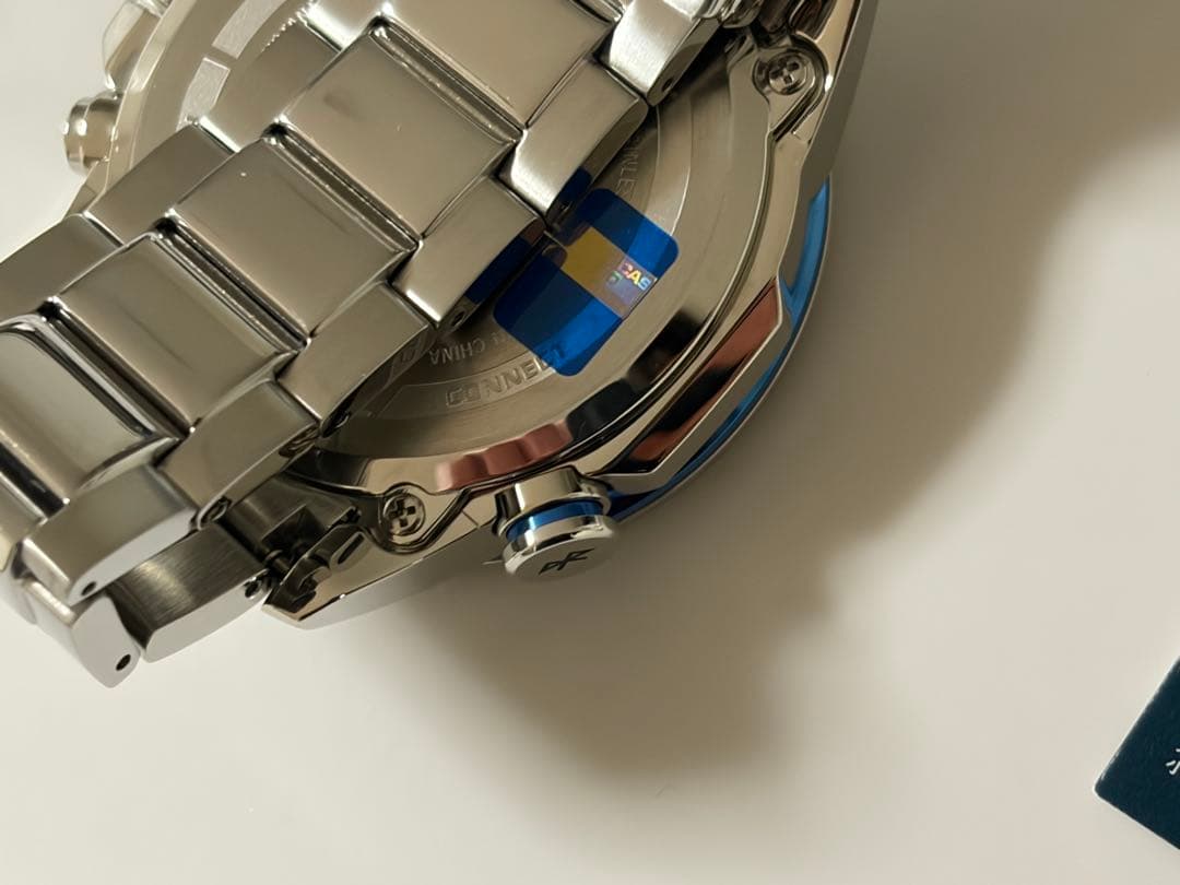 ★定価5万・未使用★お洒落　ブラックブルー　エディフィス　EQB-600D