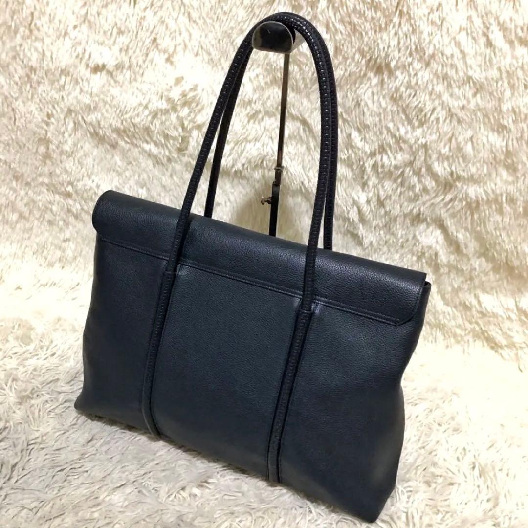 新品同様✨ペッレモルビダ ホーサー　フラップトートバッグ ネイビー