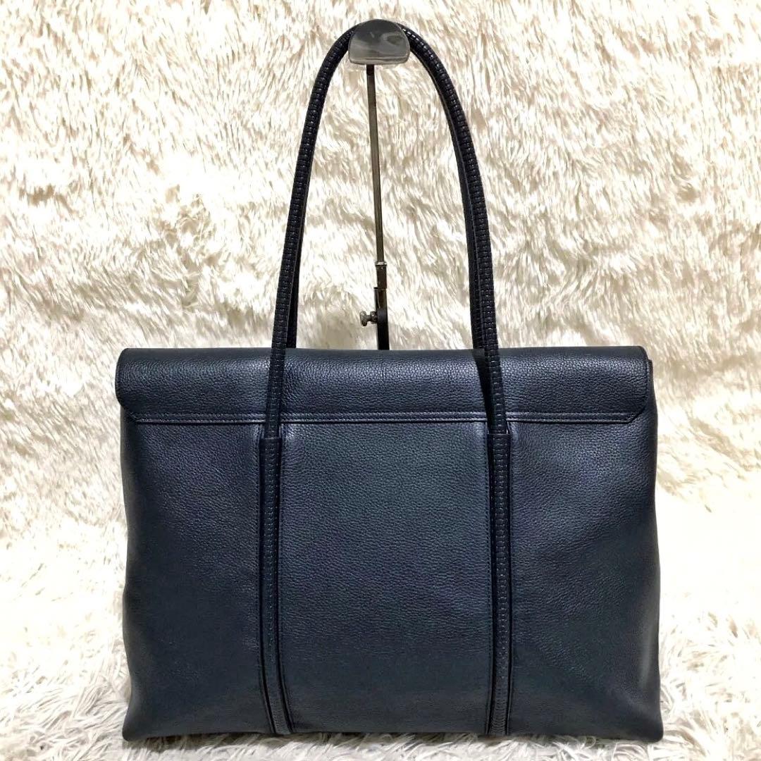 新品同様✨ペッレモルビダ ホーサー　フラップトートバッグ ネイビー