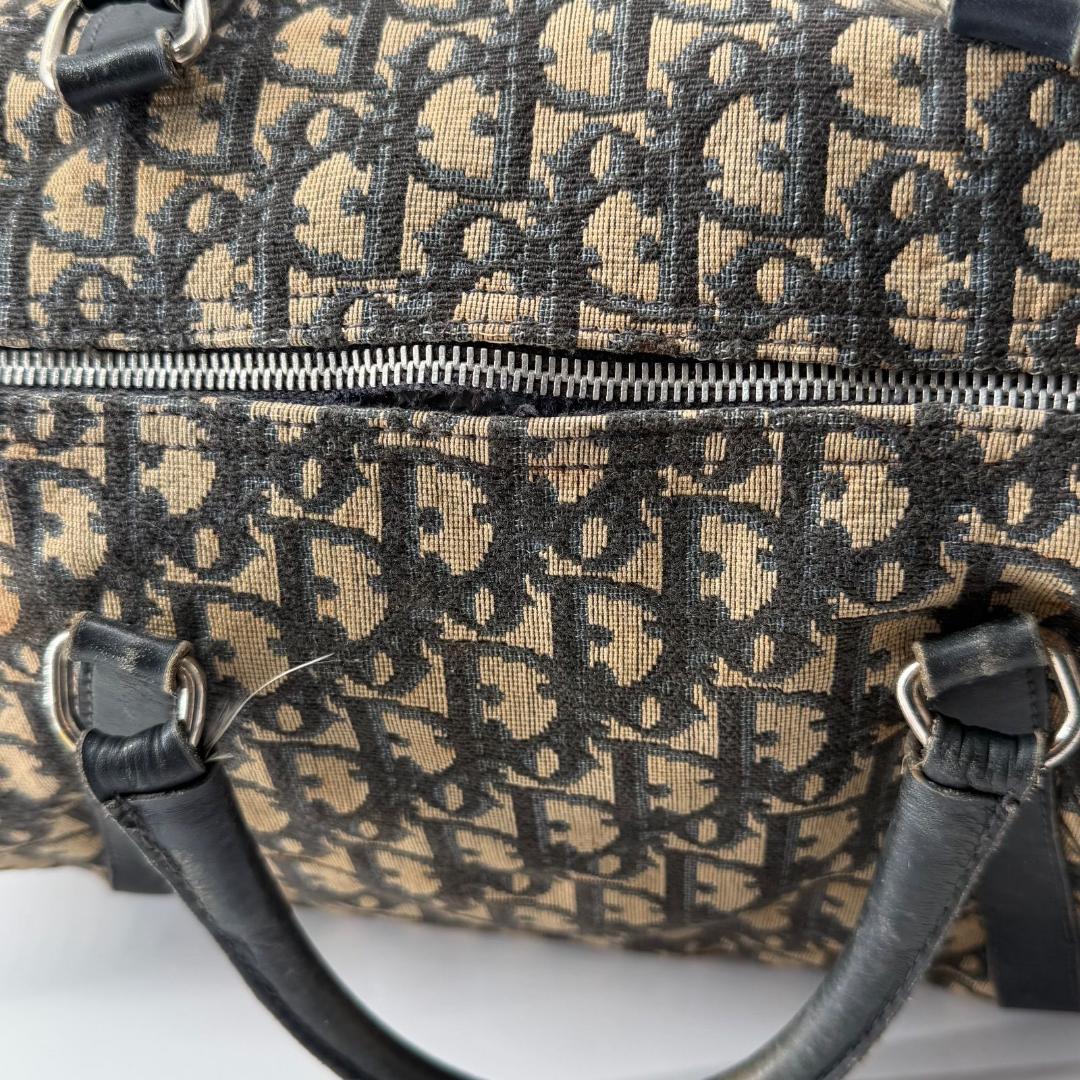 15420✨良品✨クリスチャンディオール トロッター柄 ボストンバッグ 大