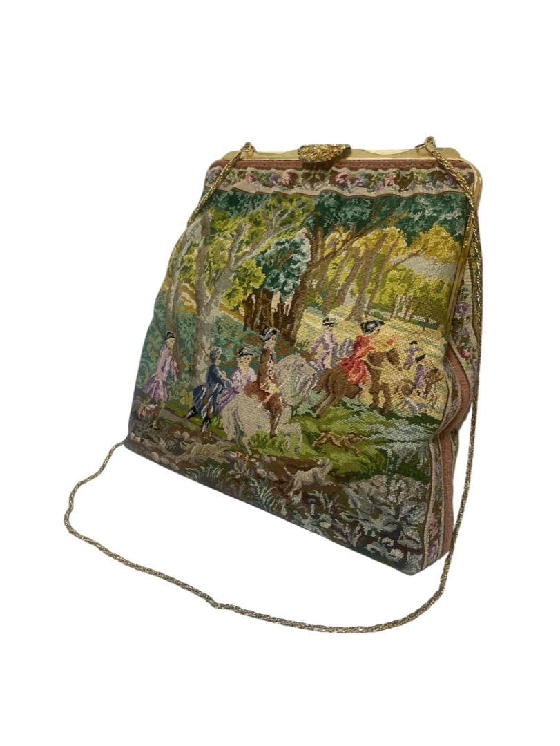 プチポワン パーティーバッグ 刺繍 ビーズ 上品 フォーマル