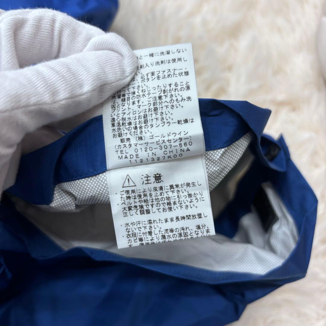 極美品✨ 希少 ノースフェイス ポンチョ レインコート 大きめ Lサイズ ブルー