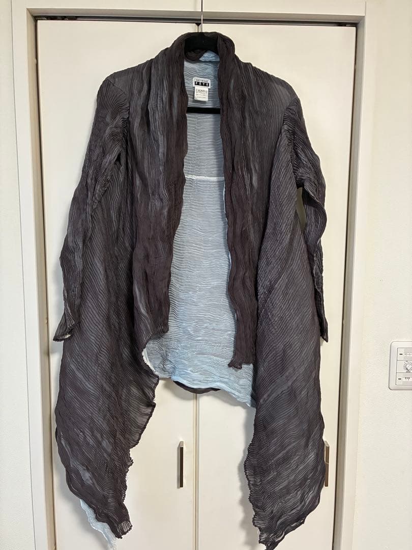 ISSEY MIYAKE FETE 長袖カーディガンブラウン&ブルー