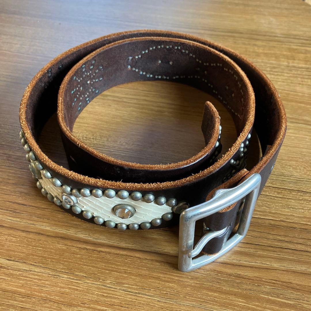 HTC スタッズベルト　ブラウン