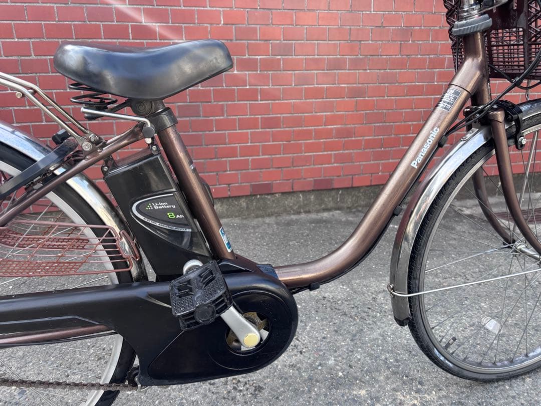 Panasonic電動アシスト自転車 ブラウン 前カゴ付き