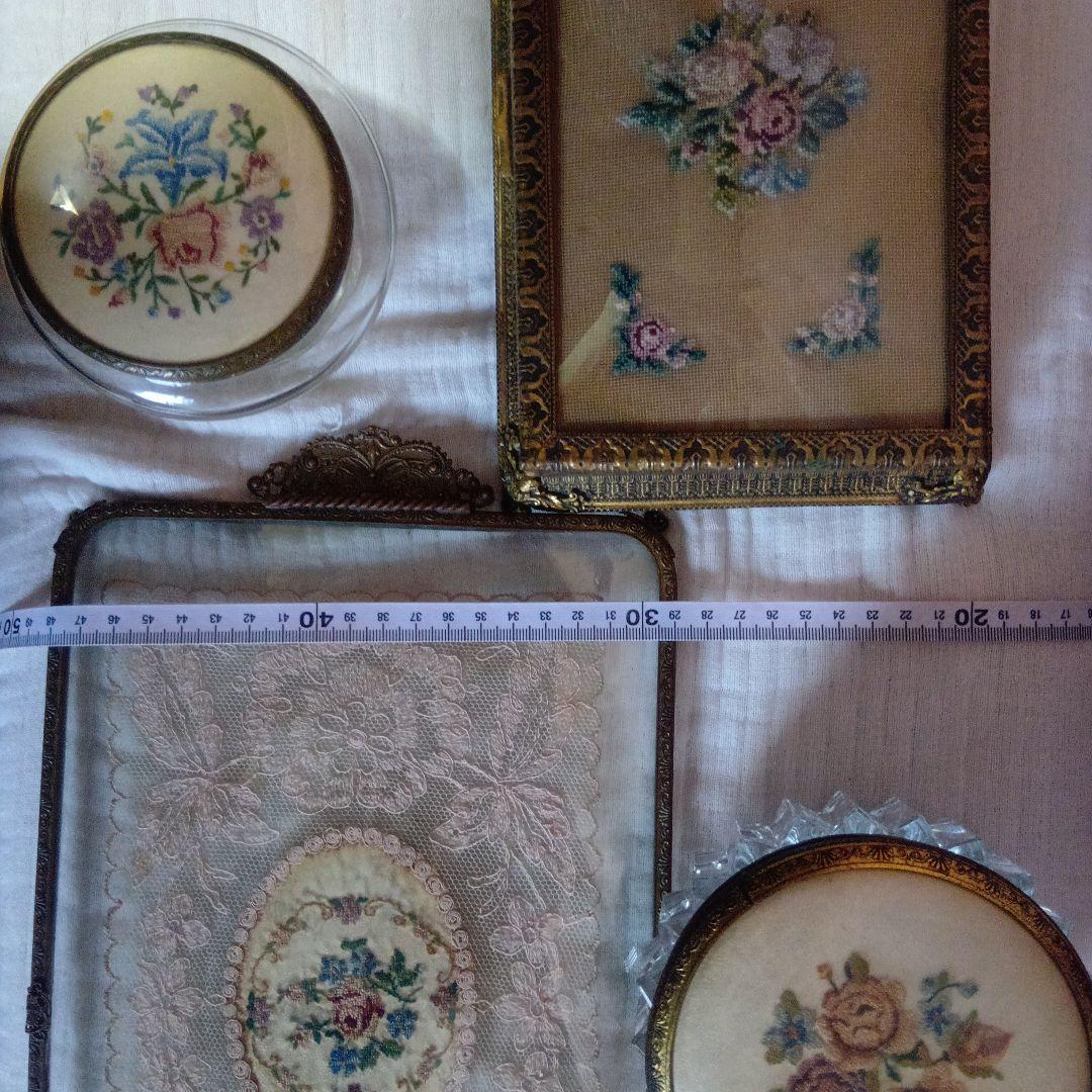 プチポワン ヴィンテージ 小物入れ ガラストレイ