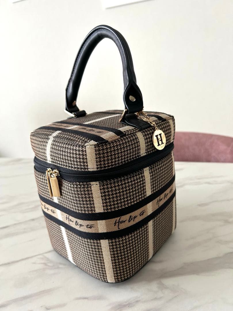 バッグ herlipto Jacquard Vanity Bag gold