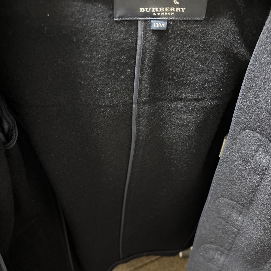 バーバリー Burberry ウール ダッフルコート ネイビー 130cm