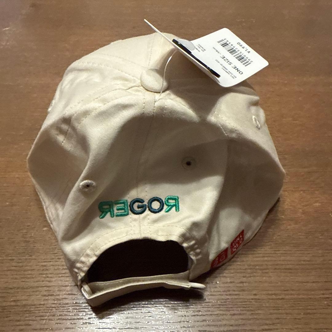 ユニクロ　フェデラー　RF　帽子　01オフホワイト　新品タグ付