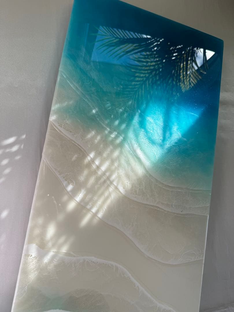 レジンアート　ロングパネル　海アート　オーシャンパネル