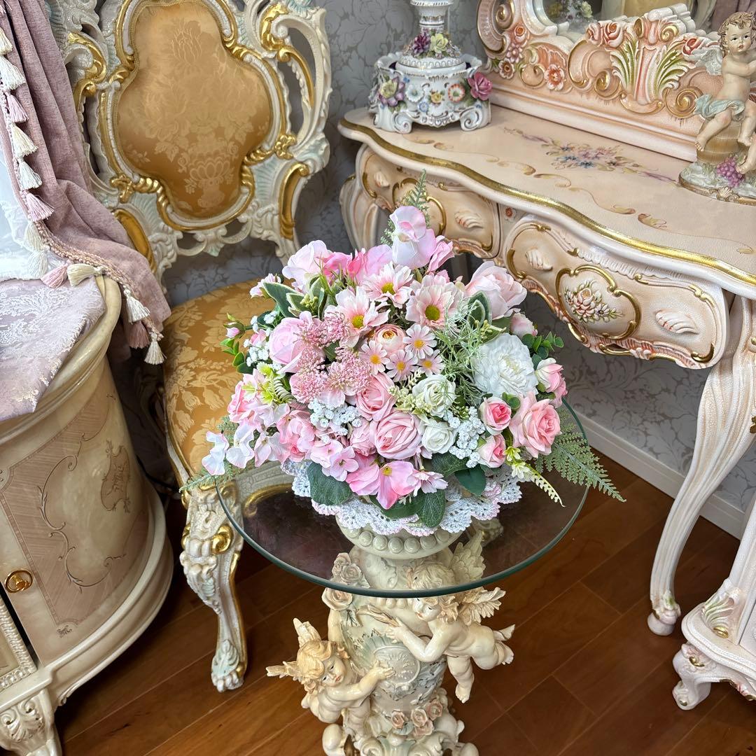 ベビーピンクのテーブルフラワー kyoka