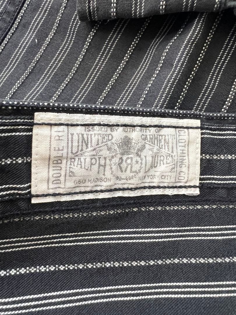 RRL ダブルアールエル 長袖ストライプシャツ ボタン