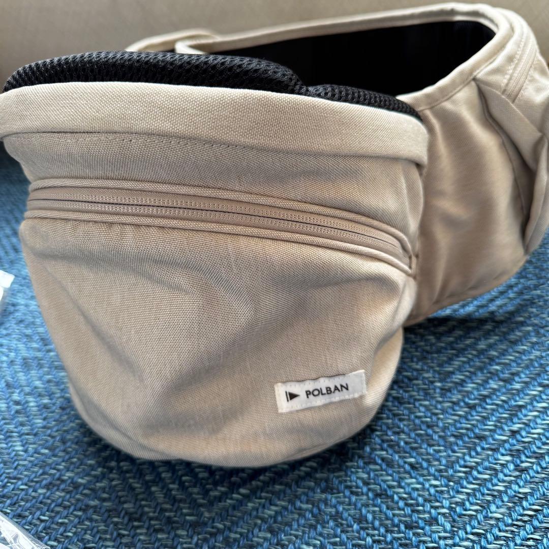 美品　POLBAN ADVANCE ヒップシート ベージュ　ショルダーベルト付き