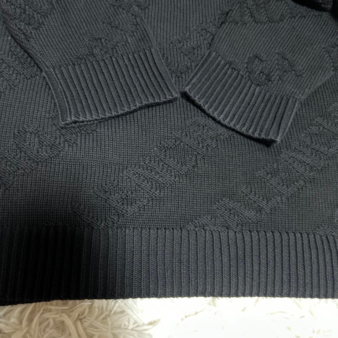 【美品正規品】BALENCIAGA バレンシアガ ロゴジャガードニット