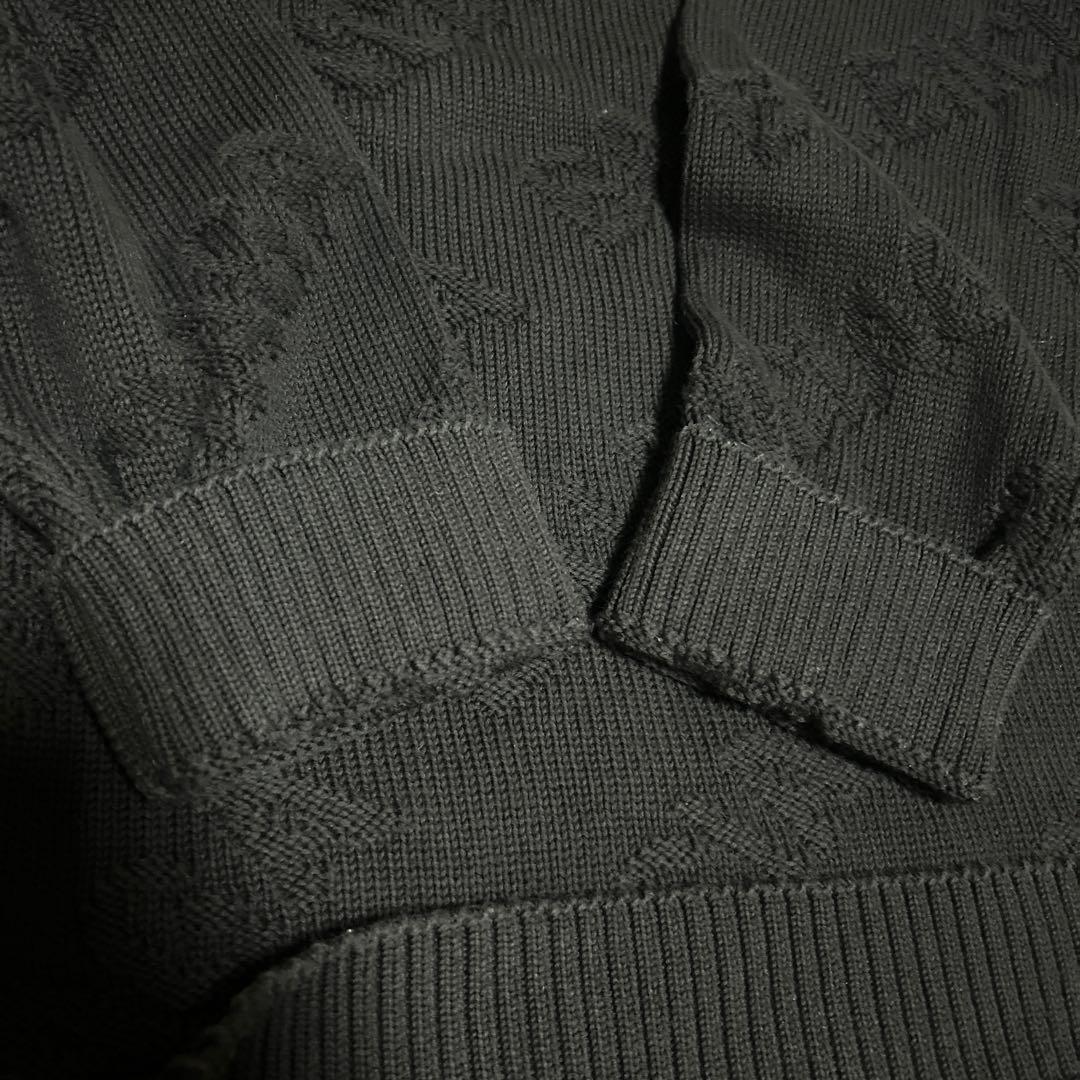 【美品正規品】BALENCIAGA バレンシアガ ロゴジャガードニット