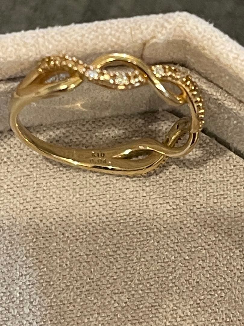 VA ヴァンドーム青山　10k リング　ダイヤモンド　11号　ケース付き