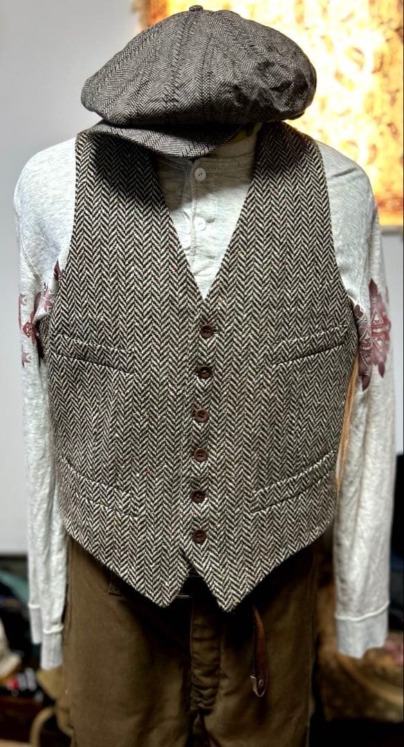 超希少　90s 三つ星タグ　RRL ウールツイード　ベスト