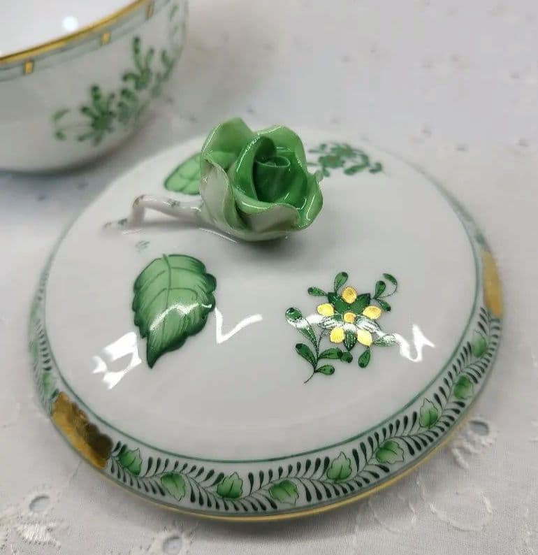 未使用✨高級✨ヘレンド インドの華 蓋付きボウル 小物入れ 箱