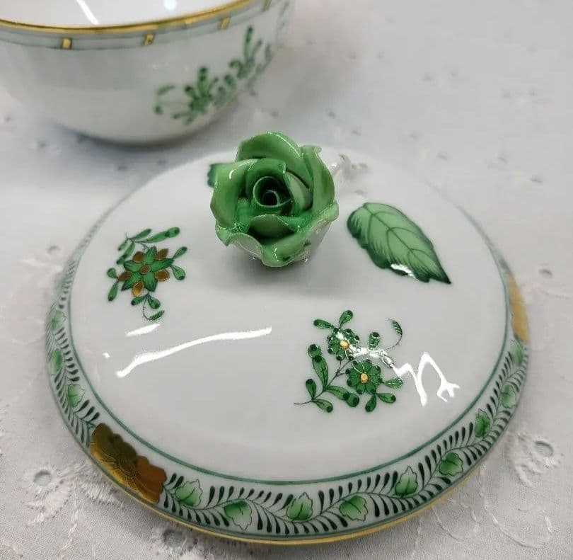 未使用✨高級✨ヘレンド インドの華 蓋付きボウル 小物入れ 箱