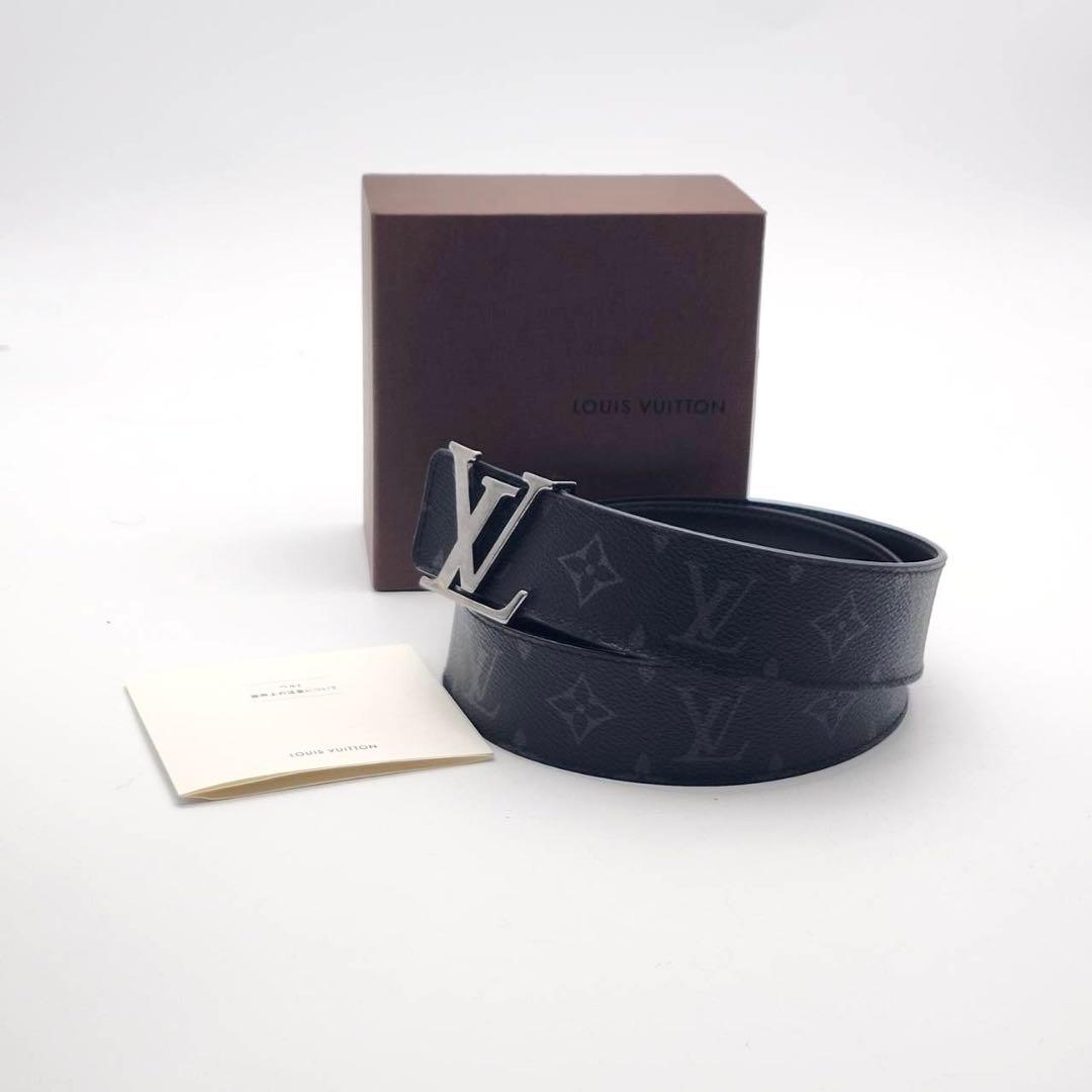 ルイヴィトン サンチュール モノグラム　ブラック　LVイニシャル　ベルト　付属品