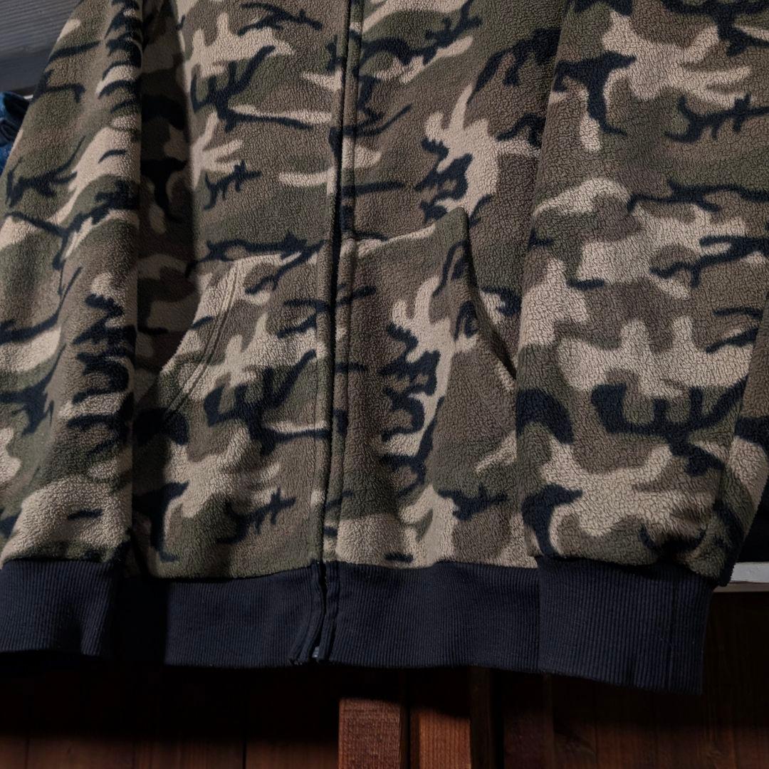 00s　old　Carhartt　タイガーカモ　ジップパーカー　ワンポイント刺繍