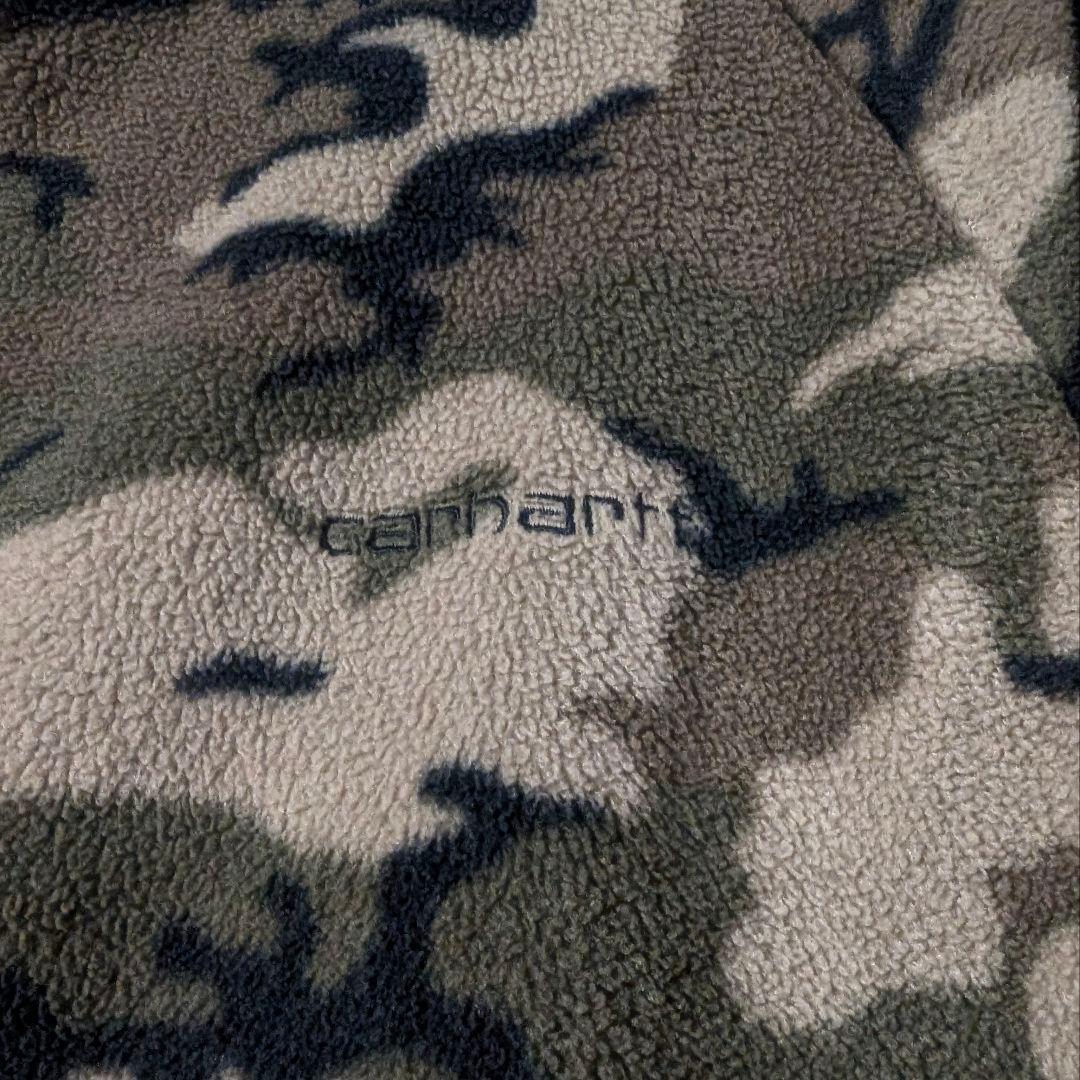 00s　old　Carhartt　タイガーカモ　ジップパーカー　ワンポイント刺繍