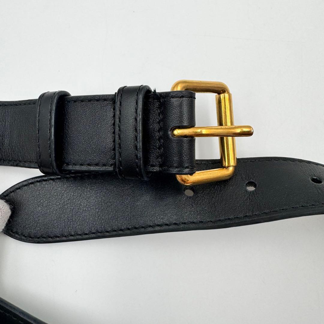 美品✨GUCCI マーモント　ボディバッグ　黒色　ハート　キルティング