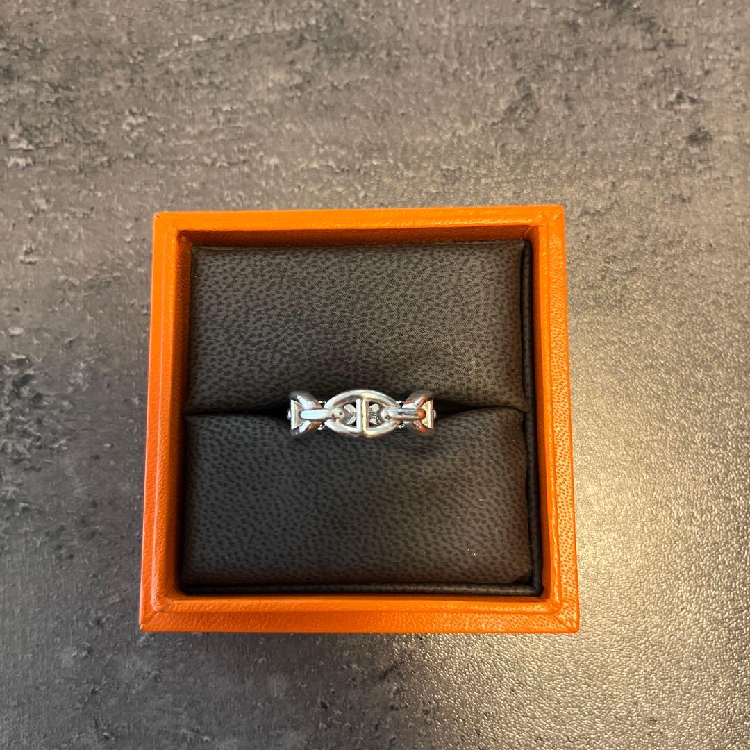 エルメス　シェーヌダンクル　アンシェネ　PM シルバー　リング