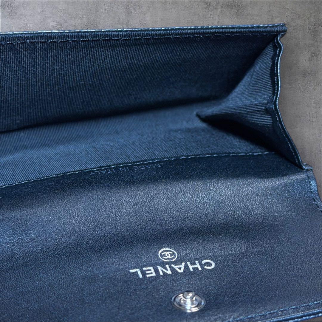 【極美品】CHANEL シャネル 名刺入れ キャビアスキン